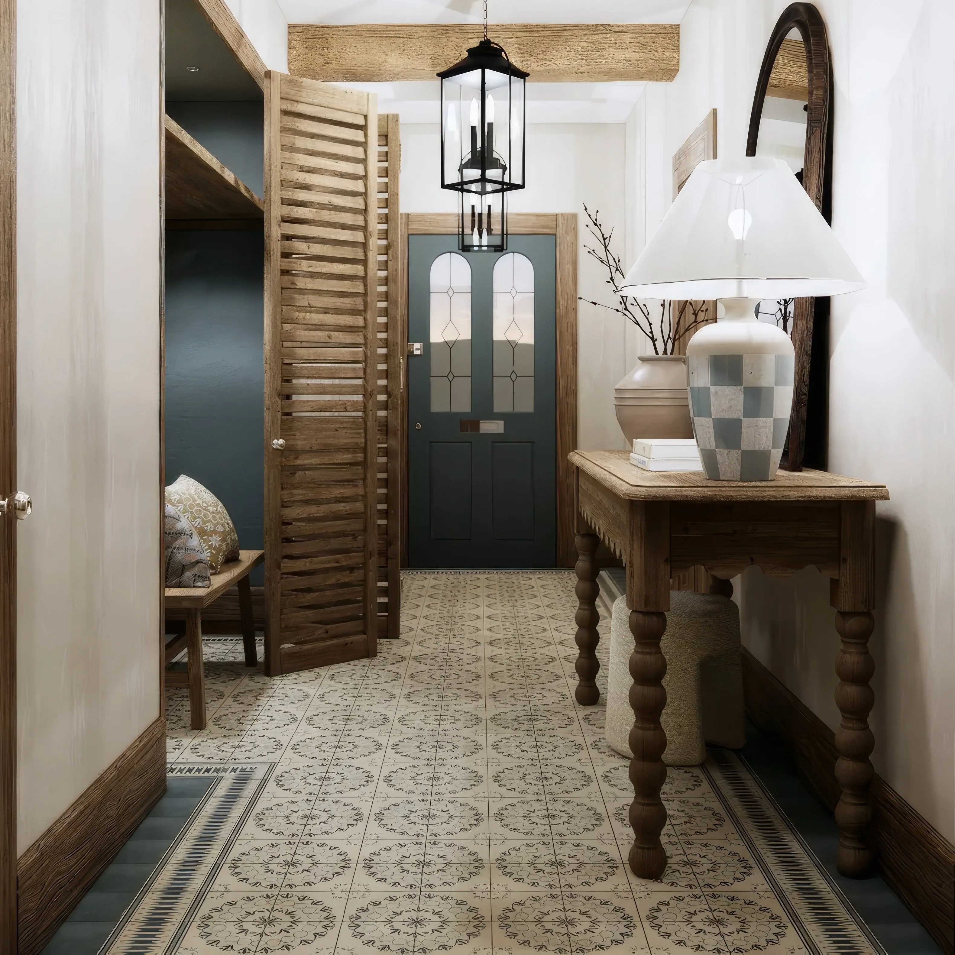 Adventuras Ziggy Border Blue Porcelain