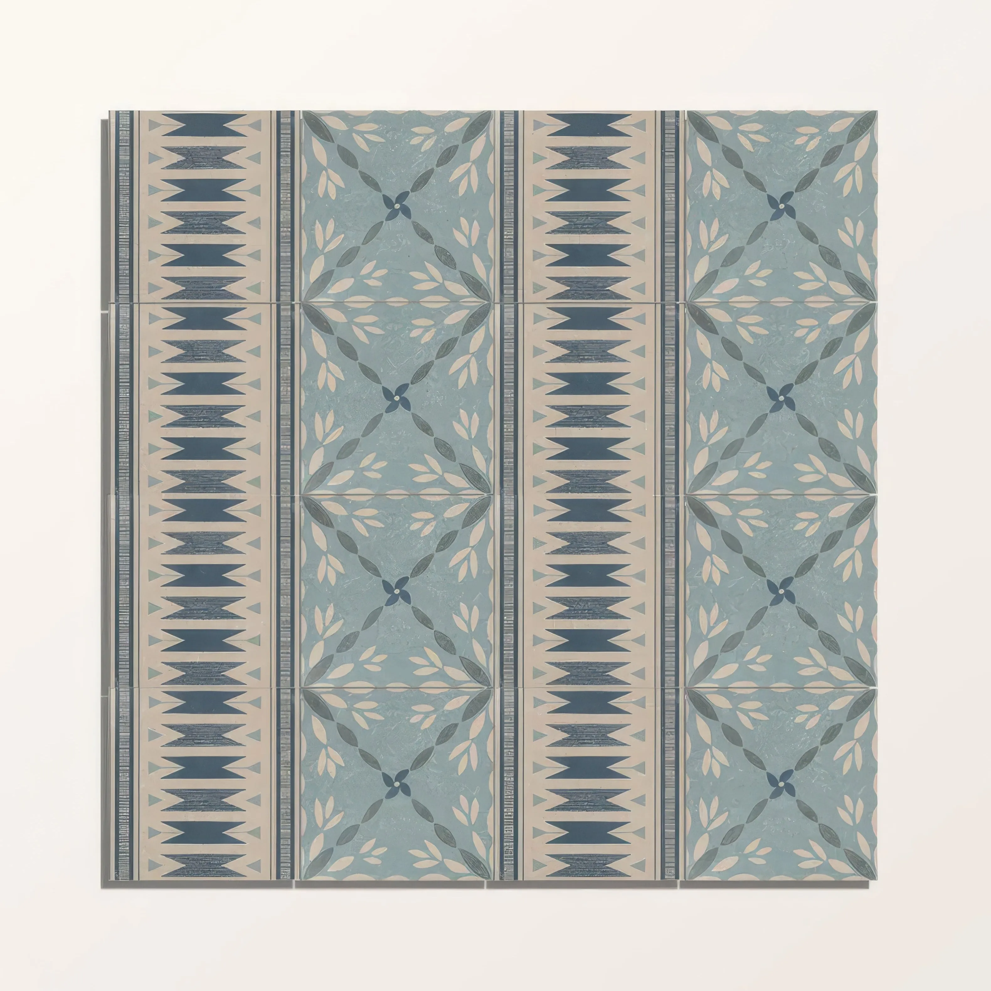 Adventuras Ziggy Border Blue Porcelain
