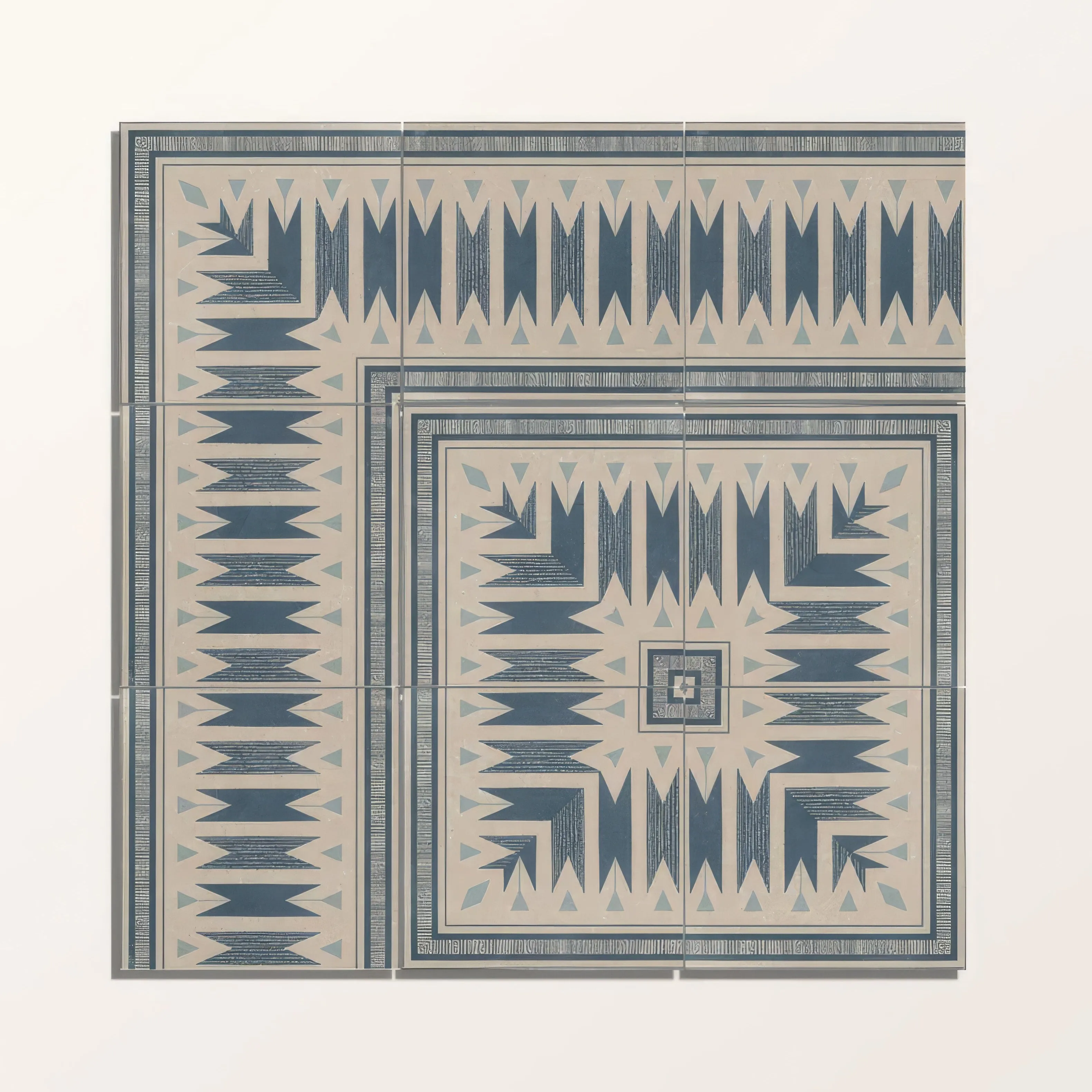 Adventuras Ziggy Border Blue Porcelain