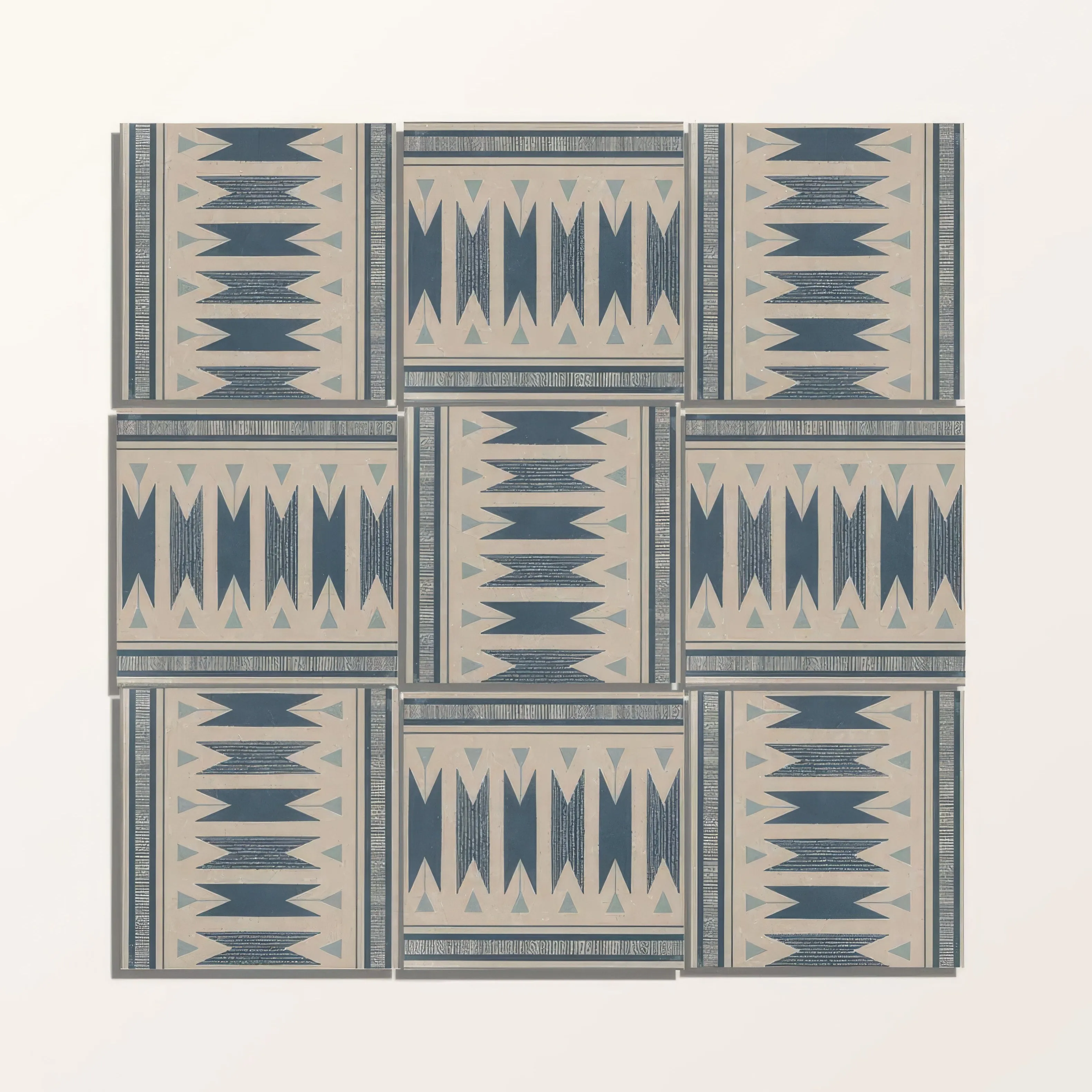 Adventuras Ziggy Border Blue Porcelain
