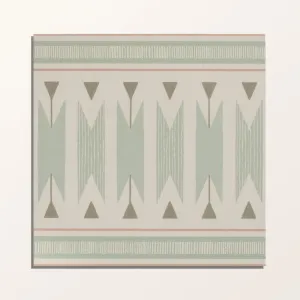 Adventuras Ziggy Border Olive Porcelain