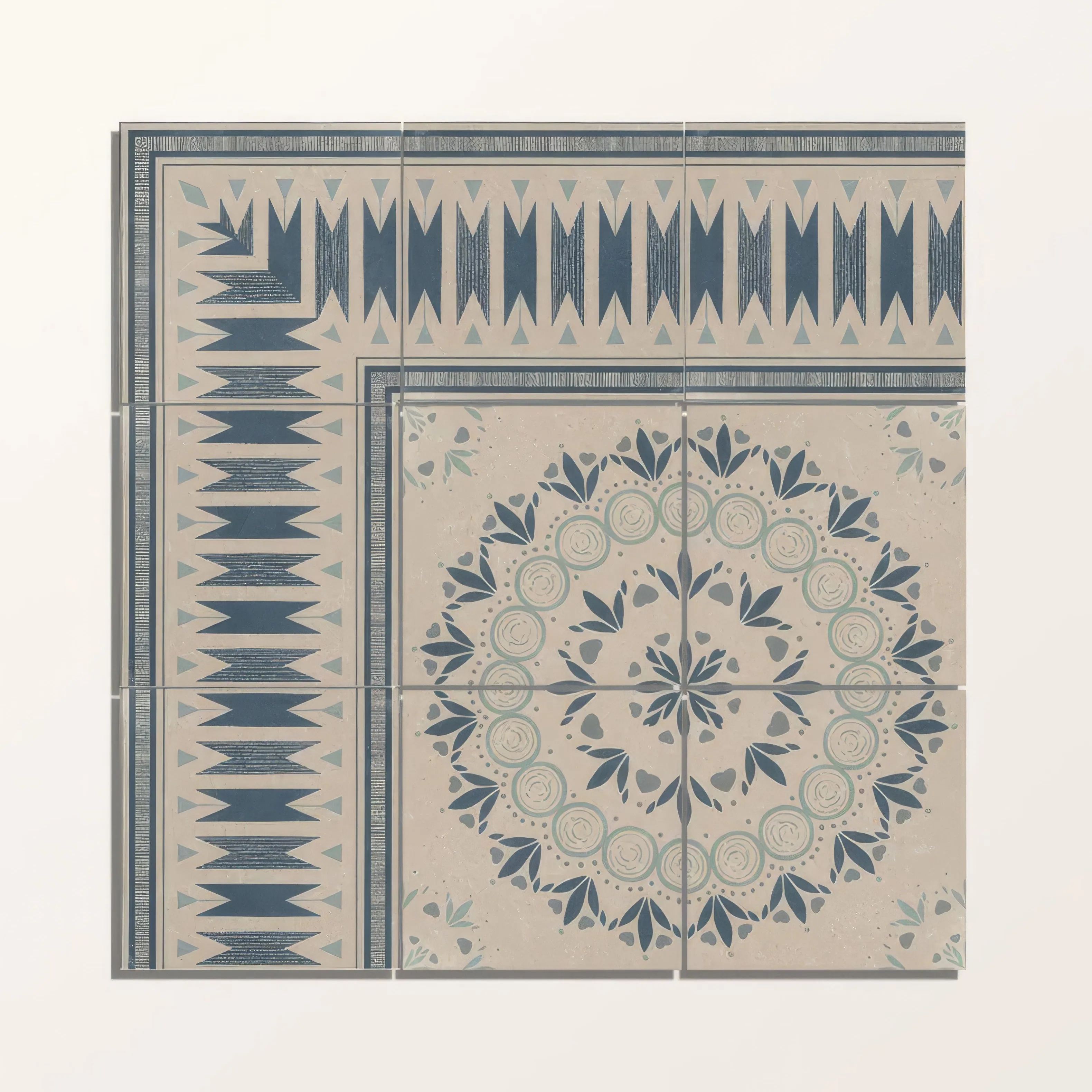 Adventuras Ziggy Corner Blue Porcelain
