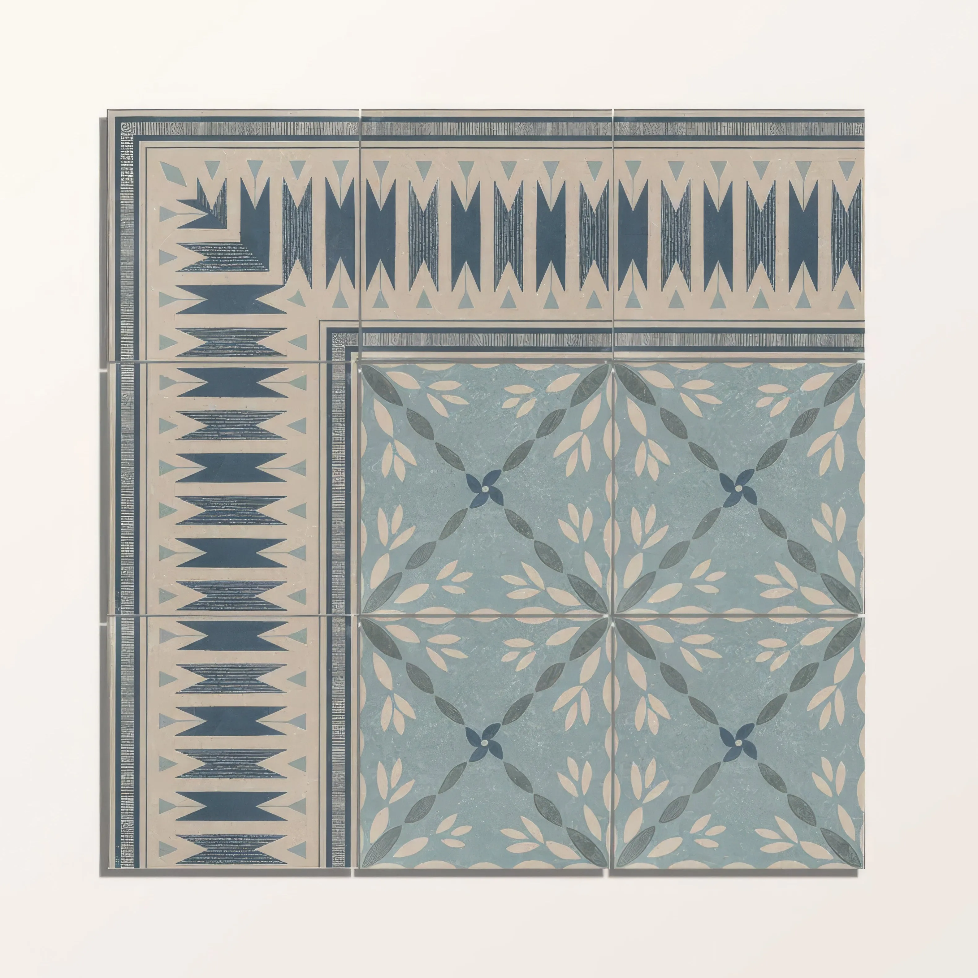 Adventuras Ziggy Corner Blue Porcelain