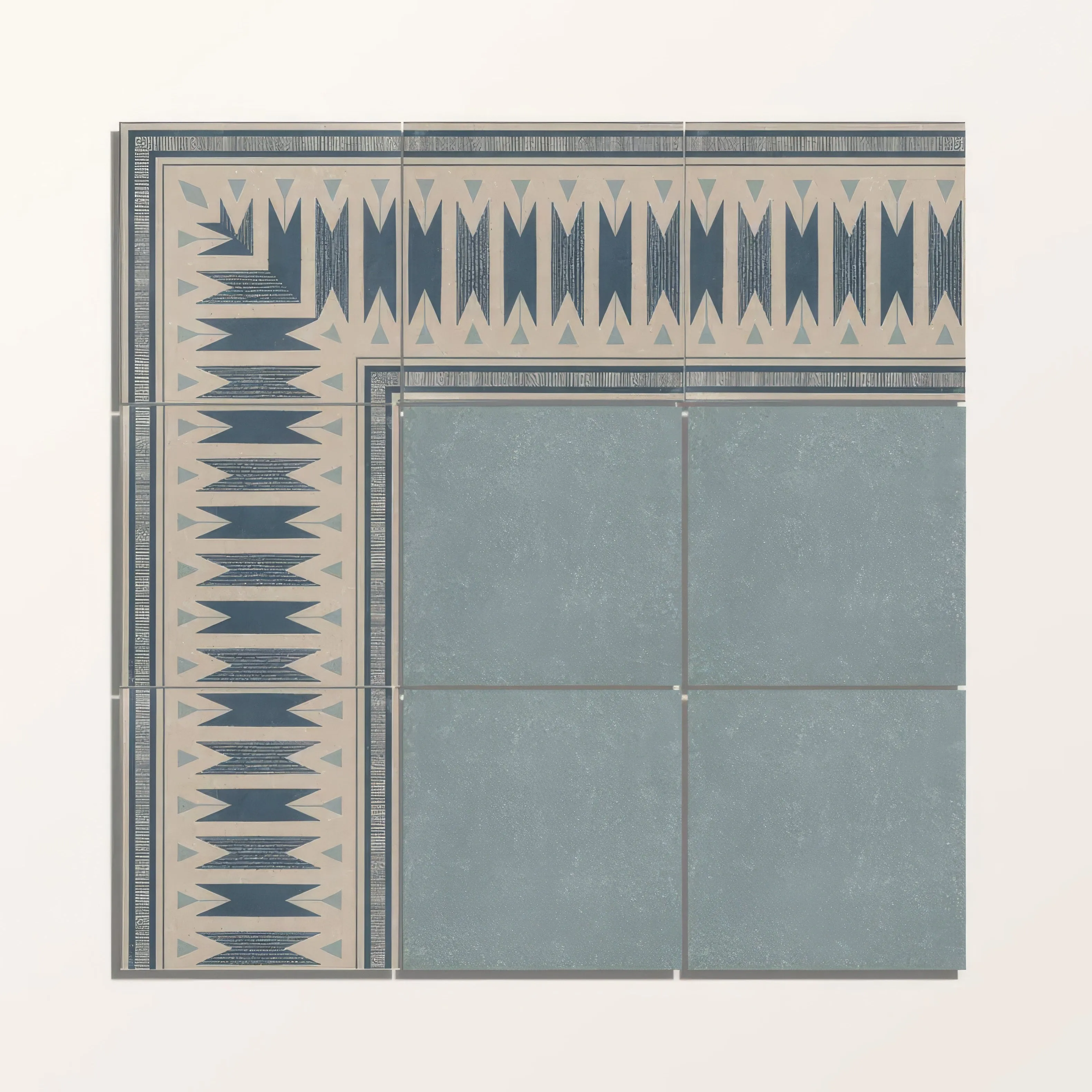 Adventuras Ziggy Corner Blue Porcelain
