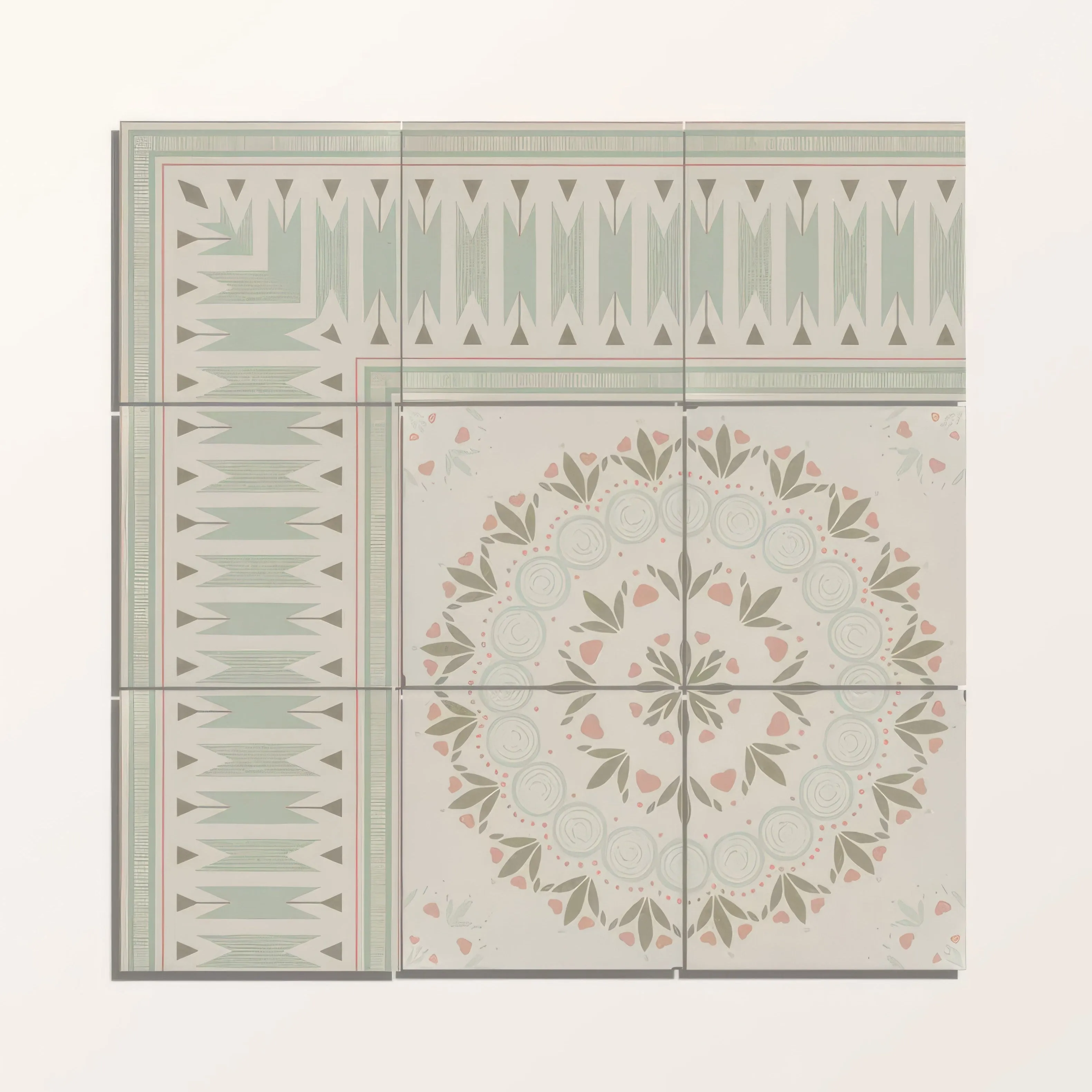 Adventuras Ziggy Corner Olive Porcelain