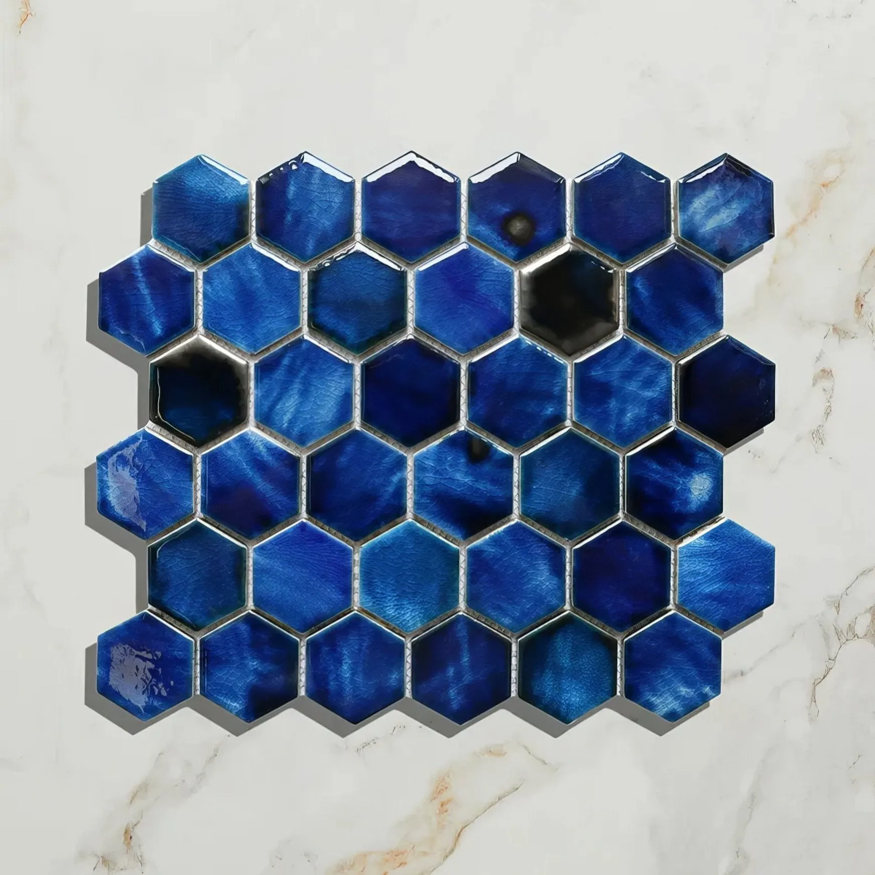 Akazu Porcelain Cobalt Mosaic