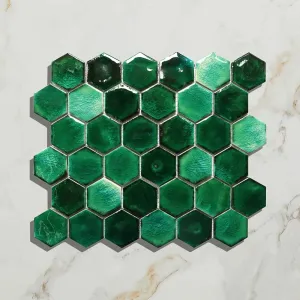 Akazu Porcelain Emerald Mosaic