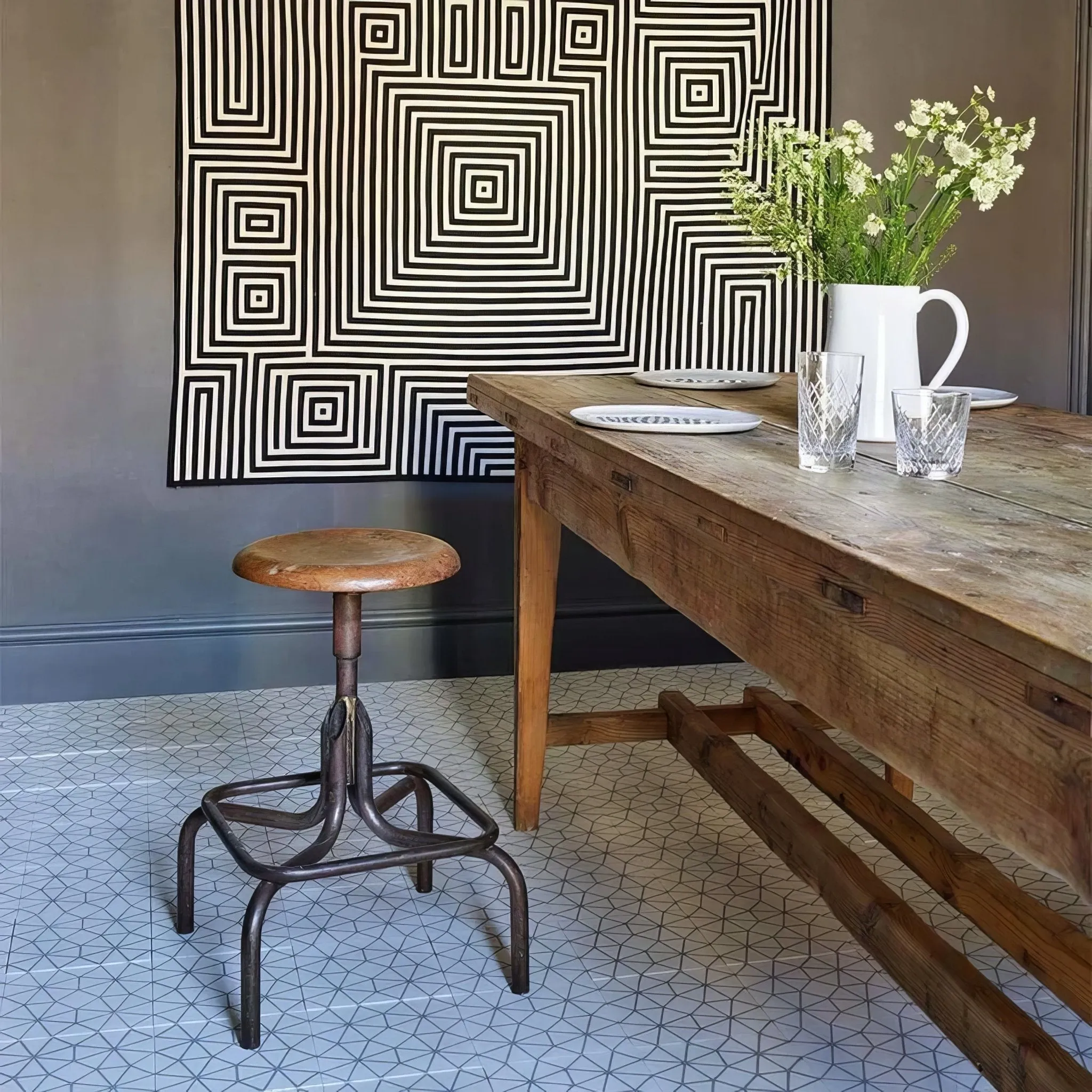 Anthropologie Grey Tile