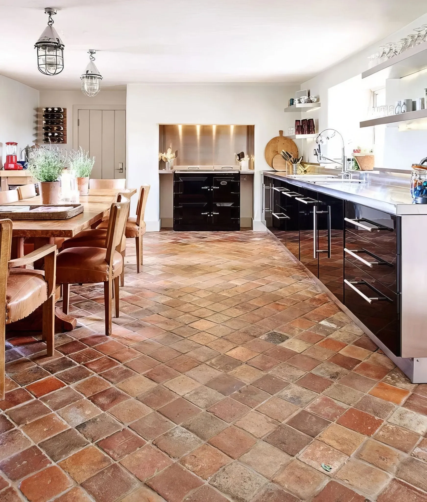 Antique Burgundy Terracotta Reclaimed