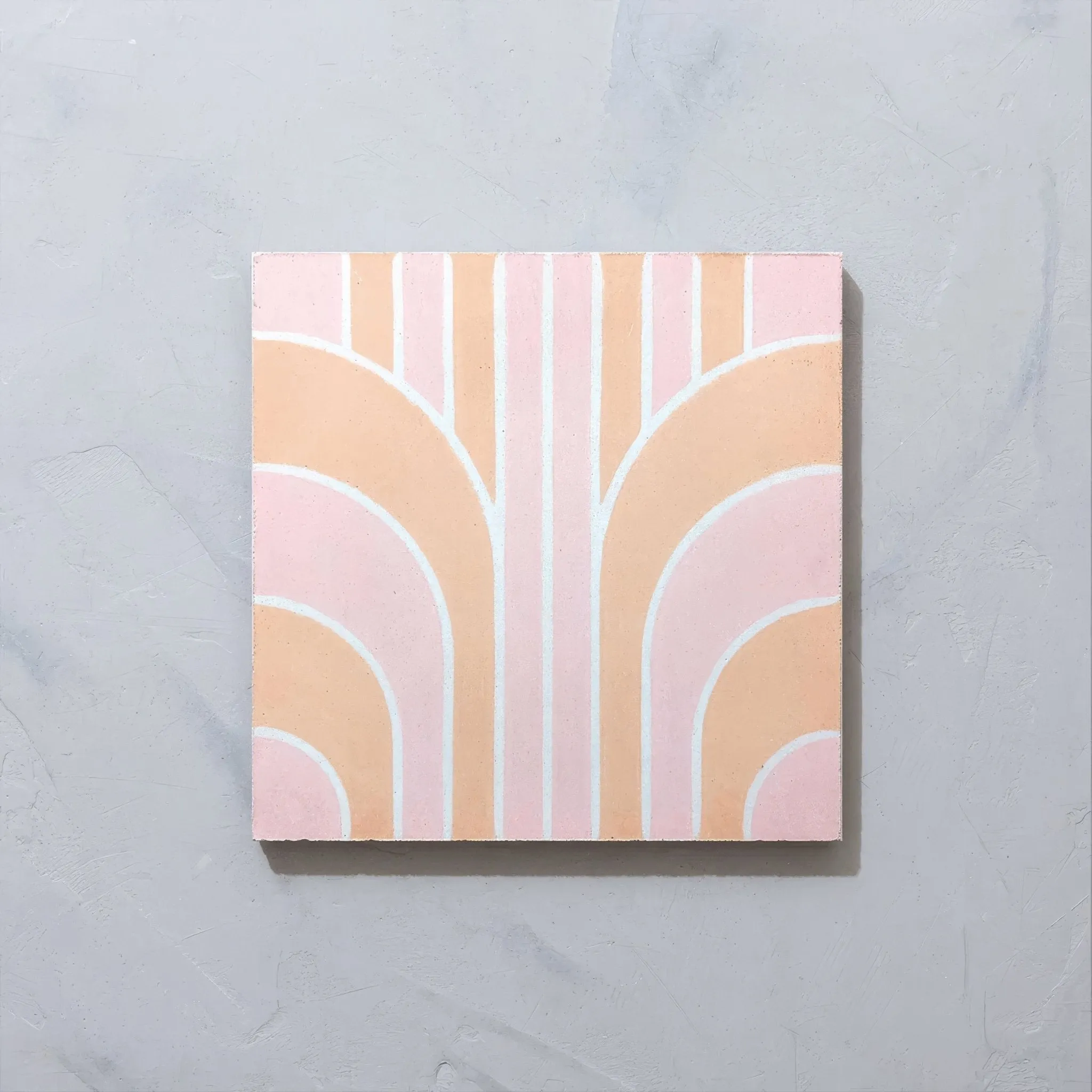 Art Deco Curve Blush Tile