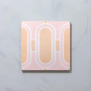 Art Deco Loop Blush Tile