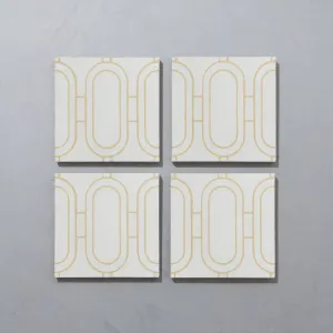 Art Deco Loop Sweet Yellow Tile
