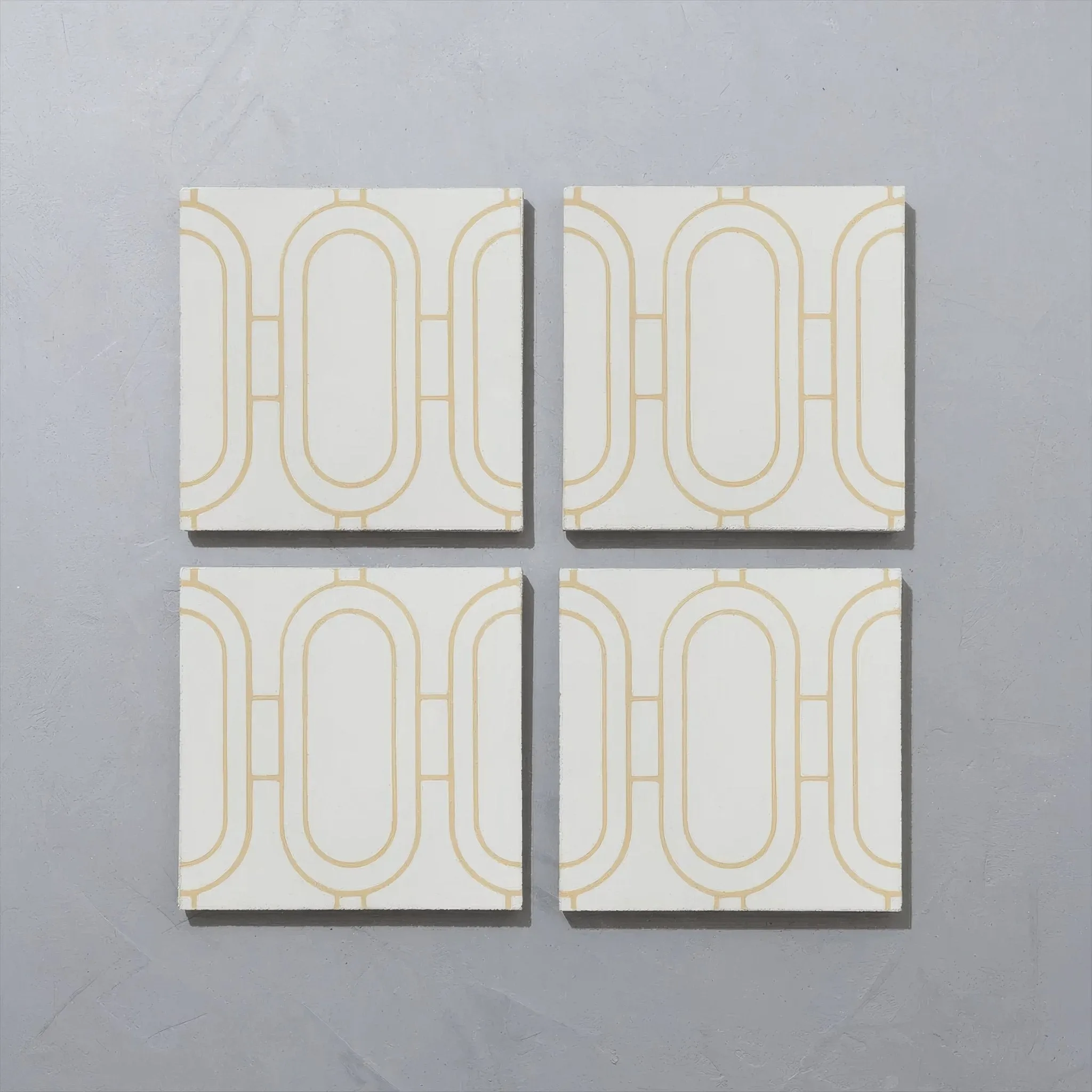 Art Deco Loop Sweet Yellow Tile