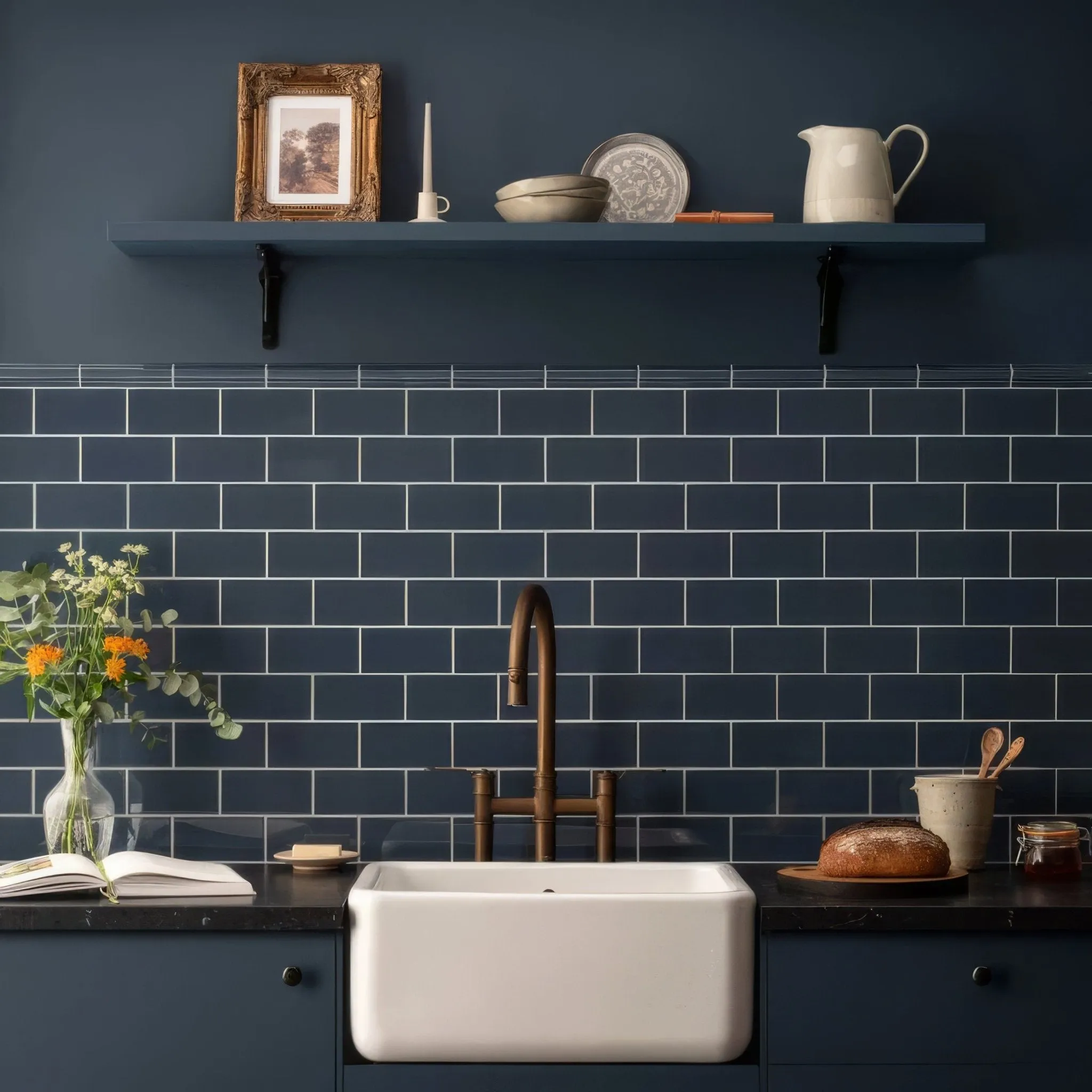 Ascot Blue Half Tile