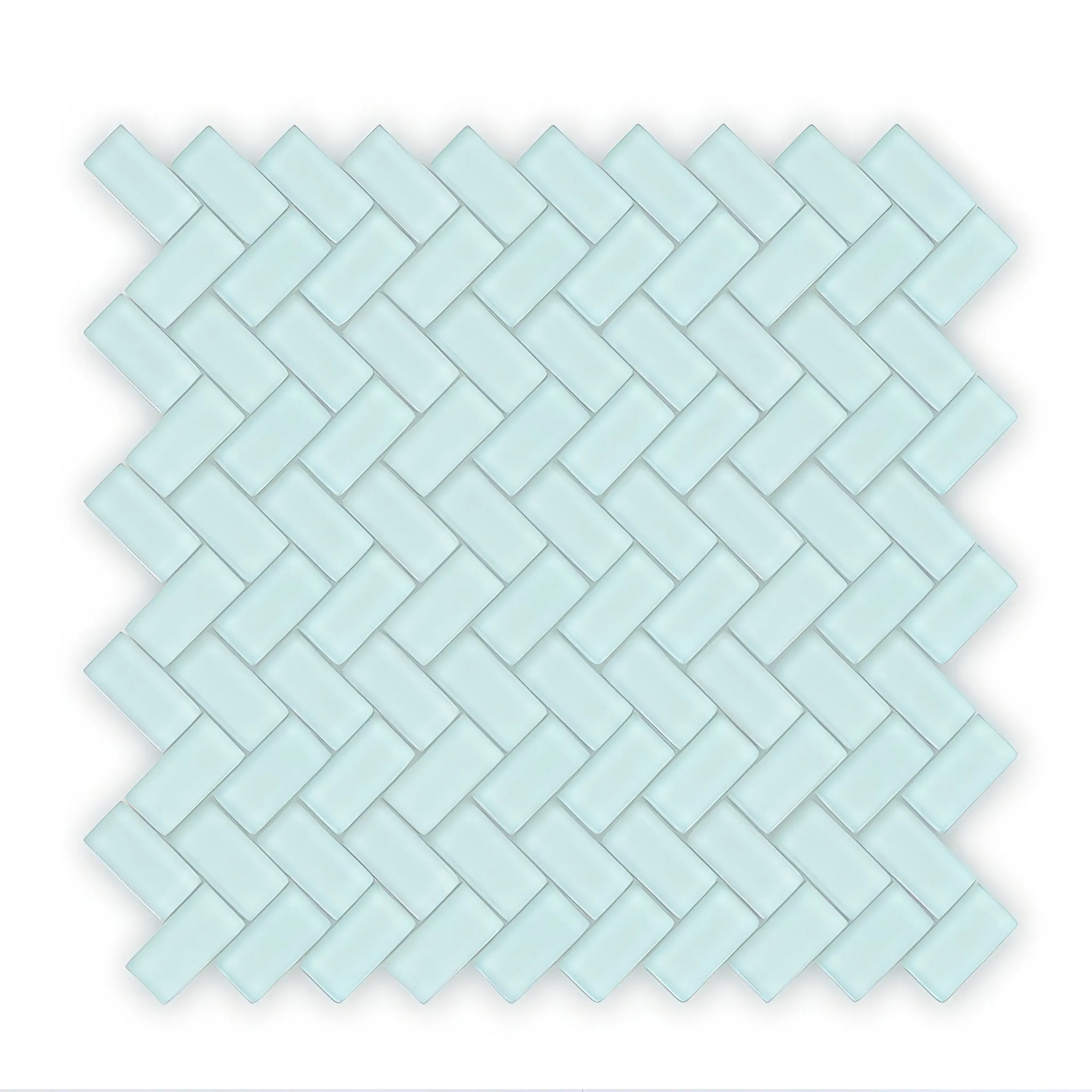 Aurora Herringbone Green Mosaic