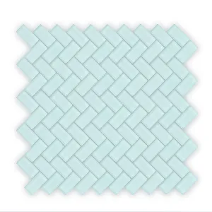 Aurora Herringbone Green Mosaic