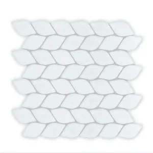 Aurora Leaf White Mosaic