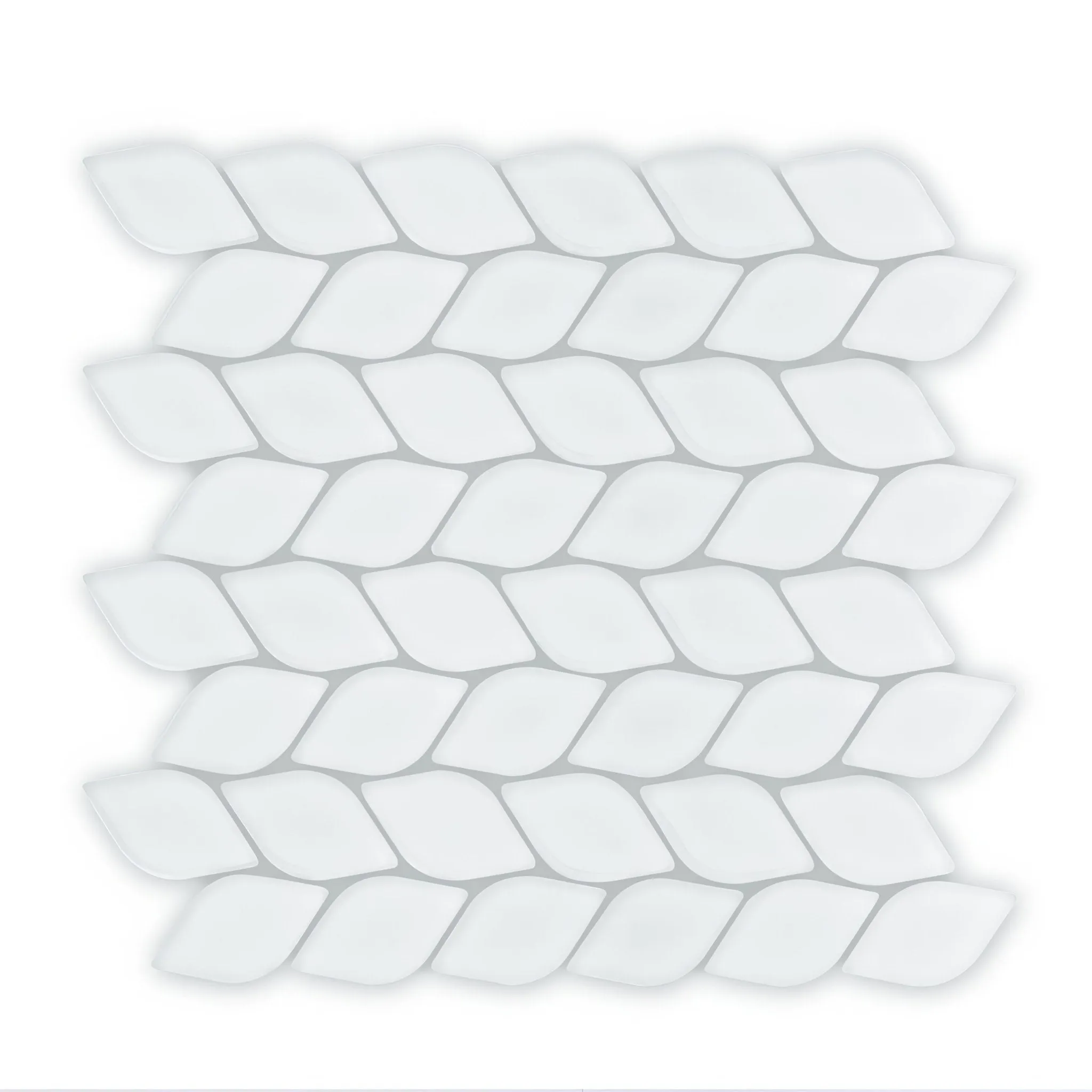Aurora Leaf White Mosaic