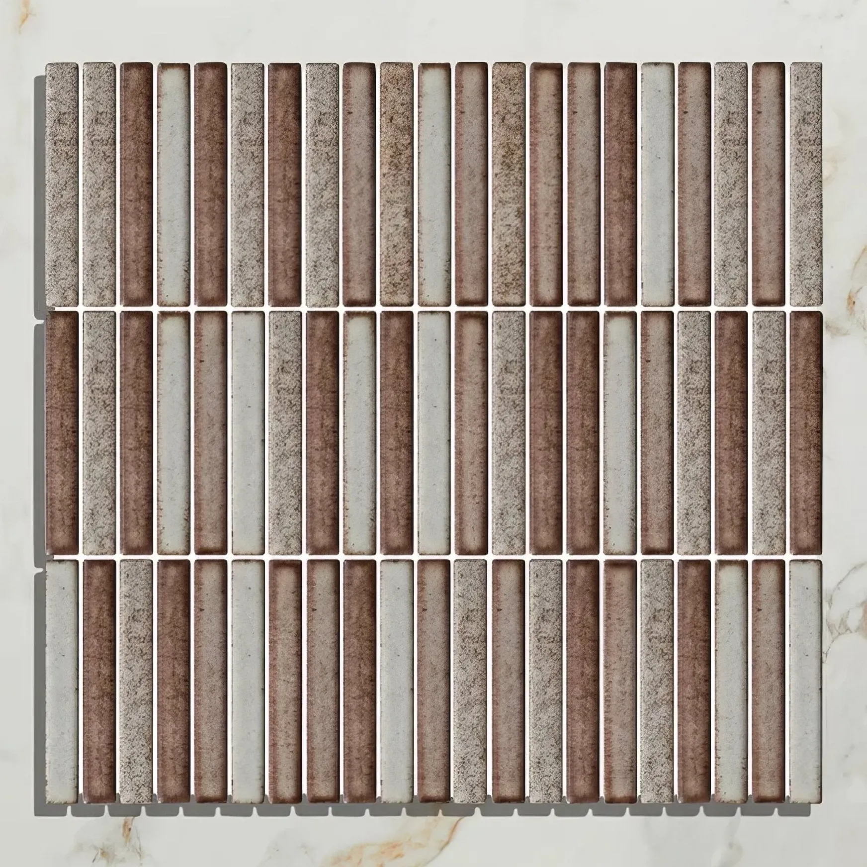 Bamboo Lustre Porcelain Mosaic Cappuccino