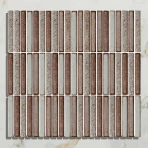 Bamboo Lustre Porcelain Mosaic Cappuccino