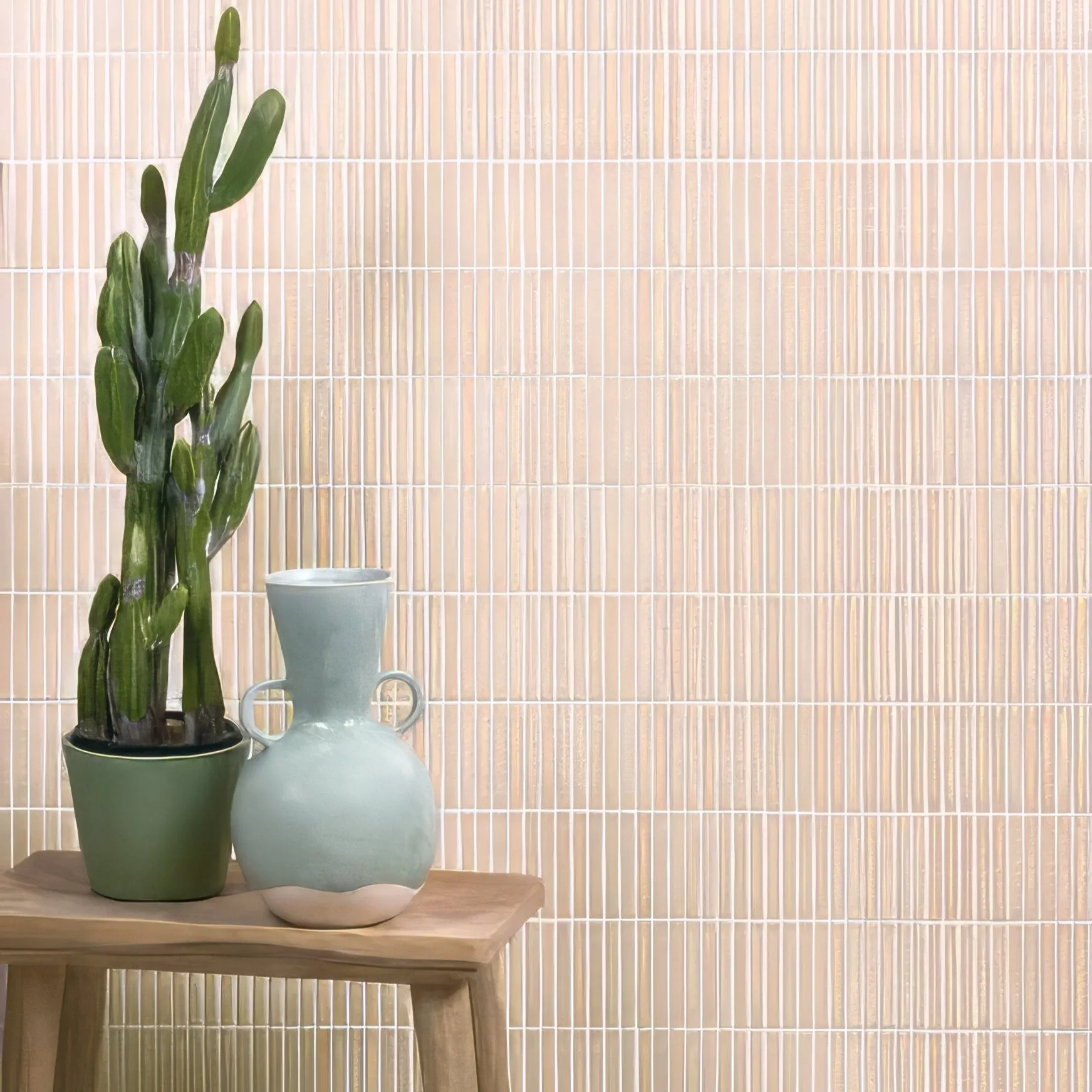 Bamboo Porcelain Mosaic Blush