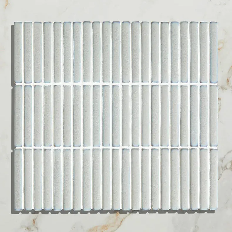 Bamboo Porcelain Mosaic Soft Grey