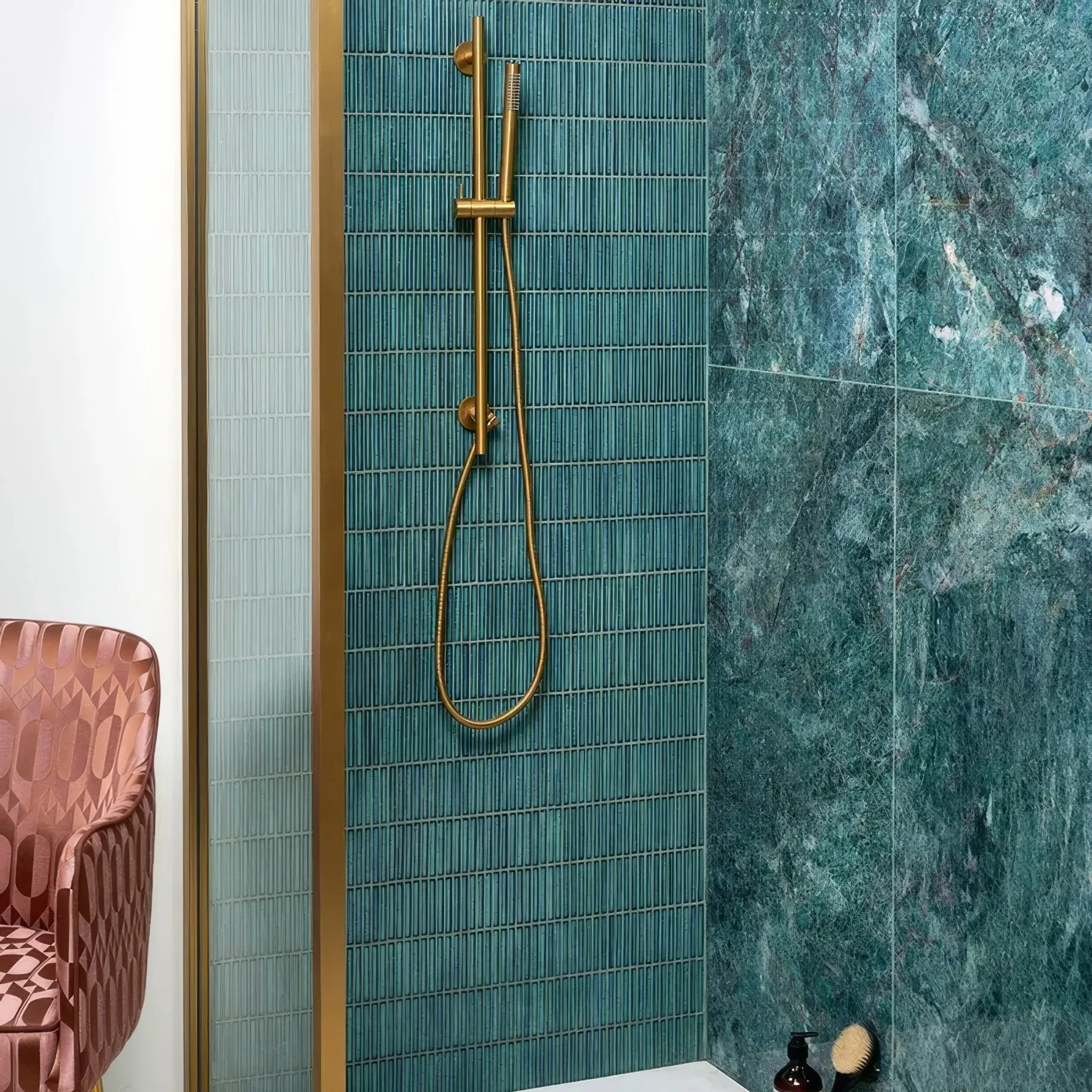 Bamboo Porcelain Mosaic Verdigris