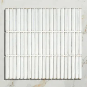 Bamboo Porcelain Mosaic White