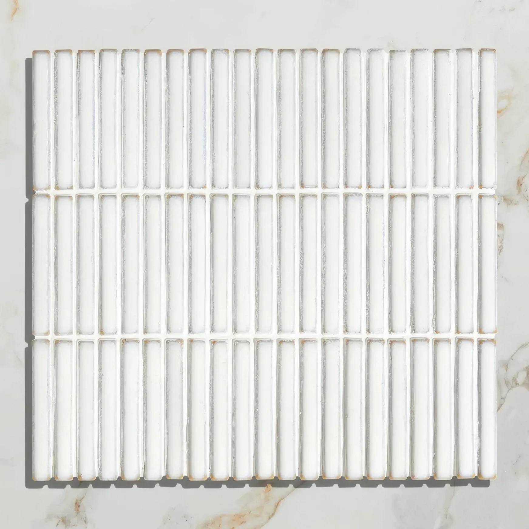 Bamboo Porcelain Mosaic White