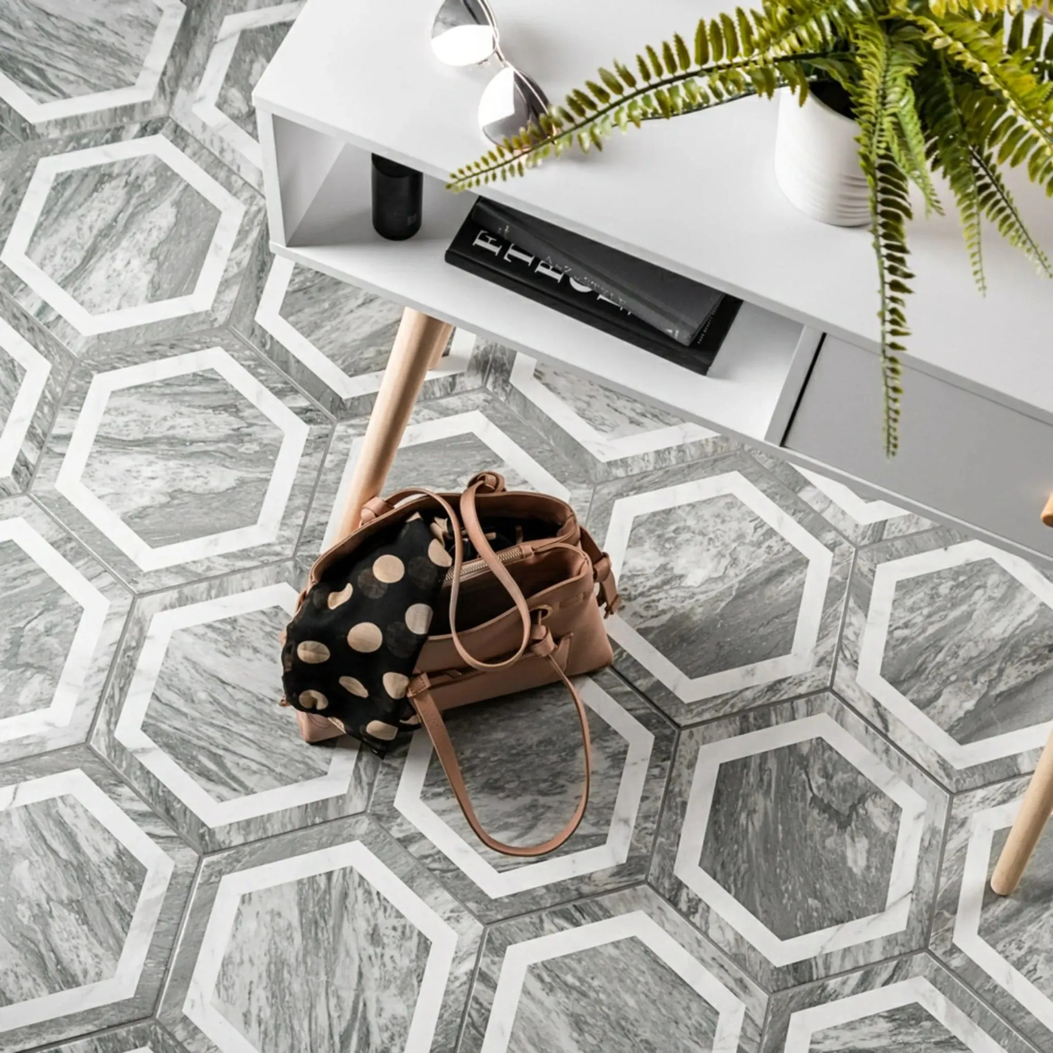 Bardiglio Hexagon Deco