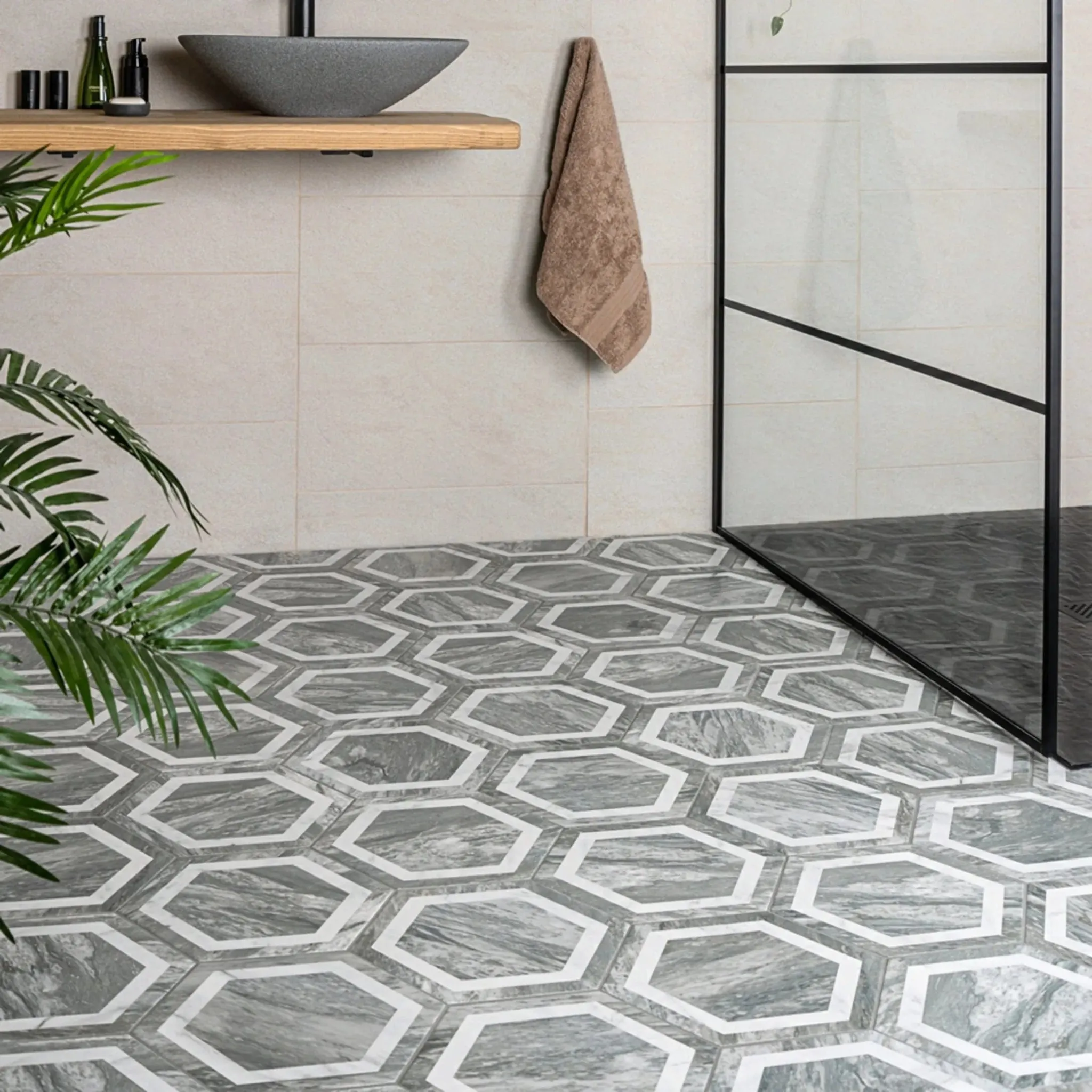 Bardiglio Hexagon Deco