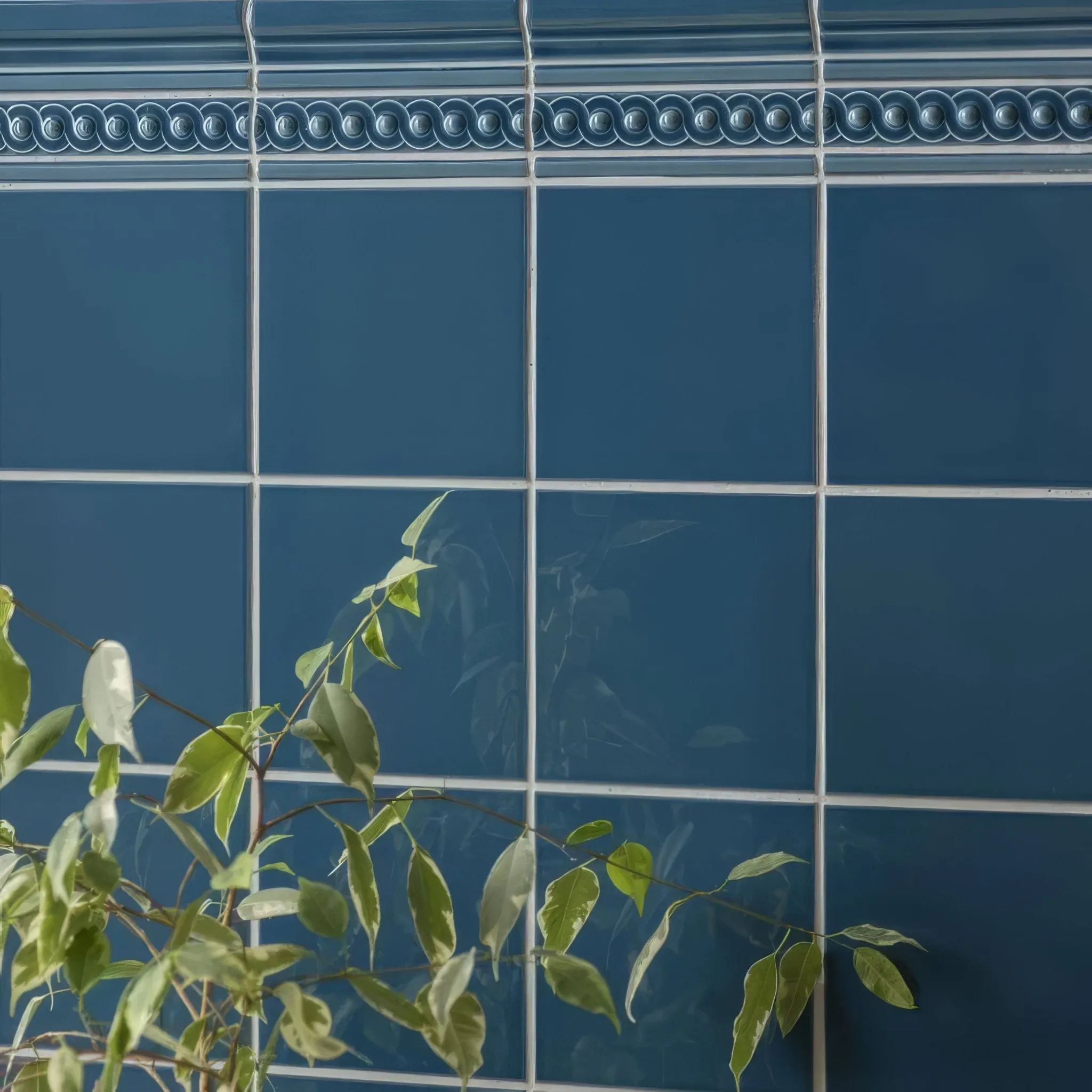 Baroque Blue Field Tile