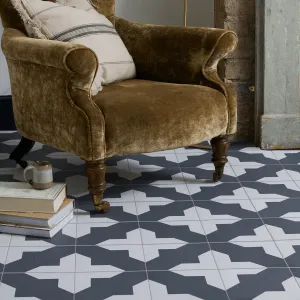Bert & May Black Crosses Porcelain