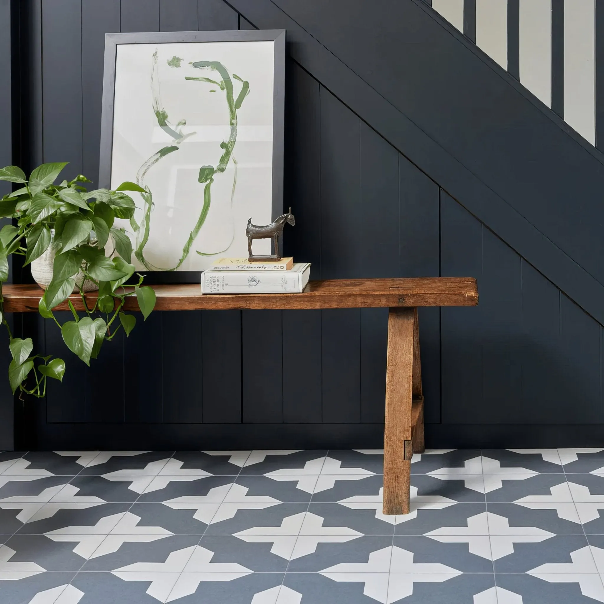 Bert & May Black Crosses Porcelain