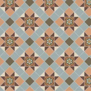 Blenheim Brown, Buff, Green, Grey & White with Livingstone Green on Buff