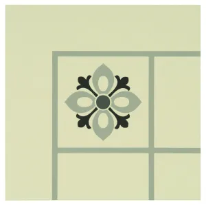 Bohemia Corner Light Grey, Dark Grey and Black on White