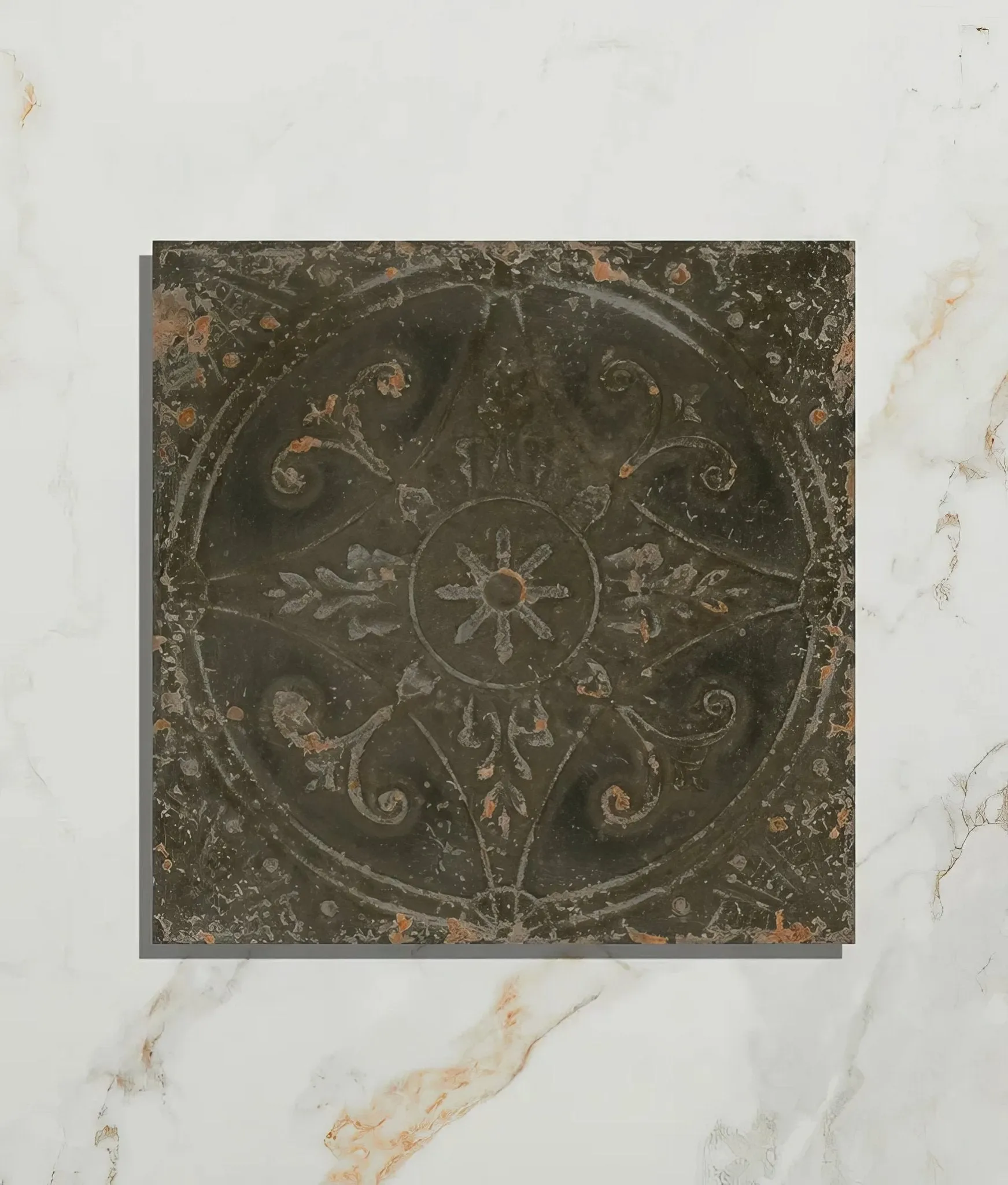 Brooklyn Embossed Ceramic Pewter