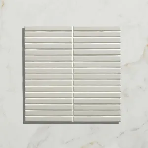 Candy Cane Porcelain Mosaic Vanilla
