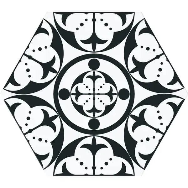 Carnaby Hexagon Black