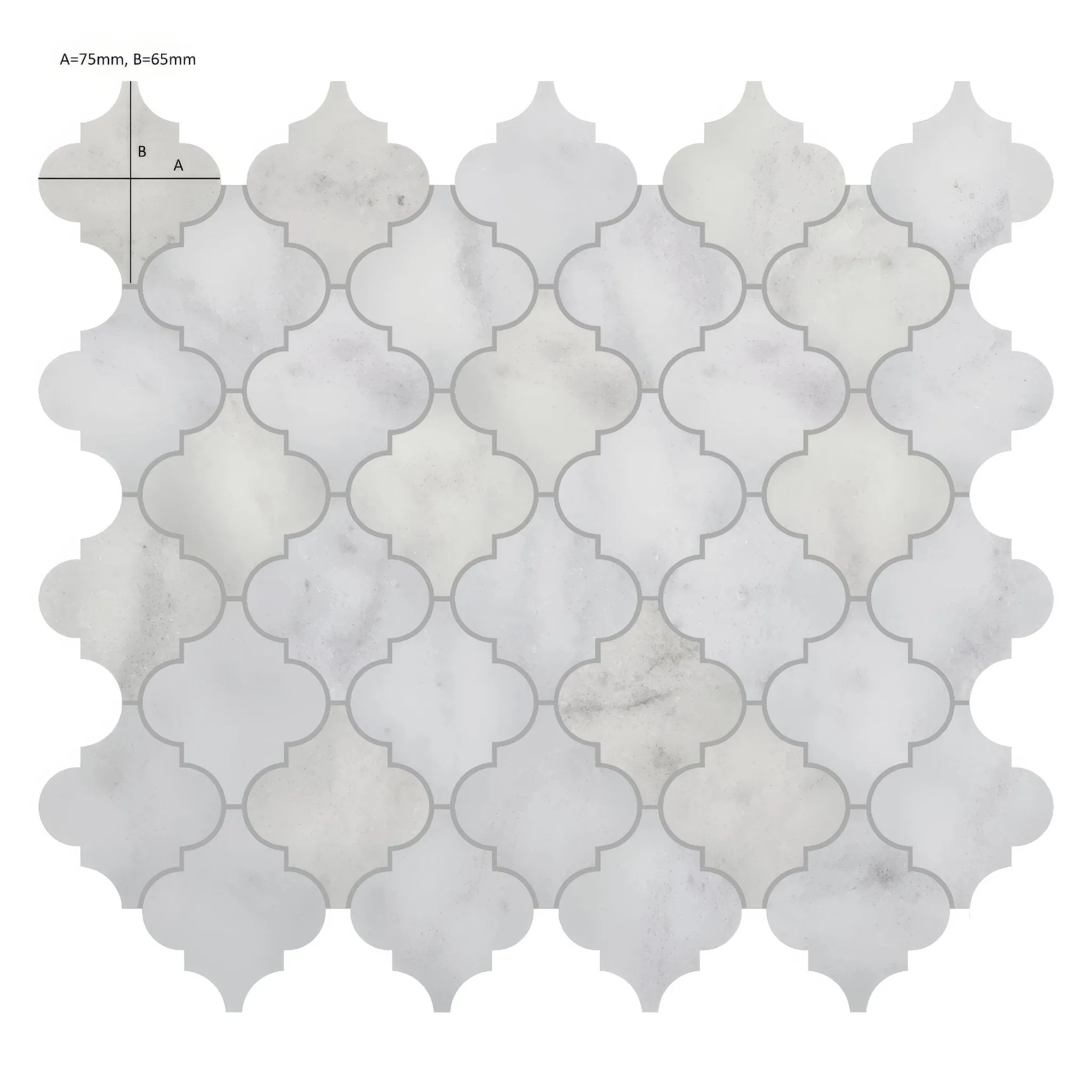 Carrara White Marble Arabesque Mosaic Tile