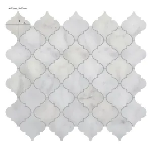 Carrara White Marble Arabesque Mosaic Tile