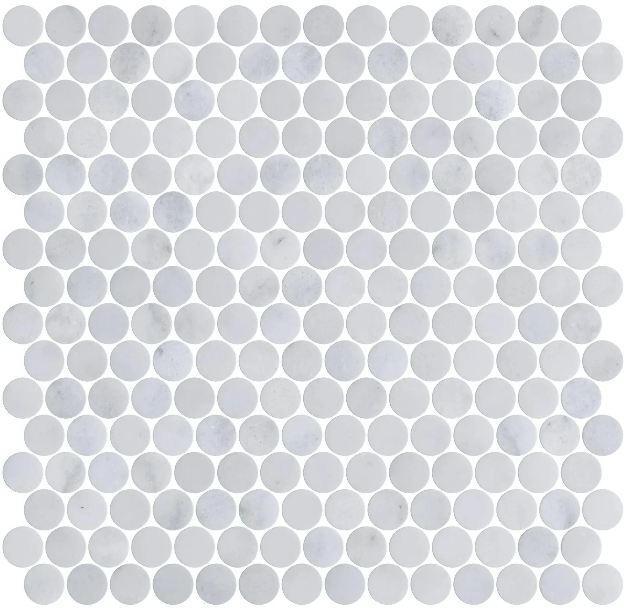 Carrara White Marble Penny Mosaic Tile