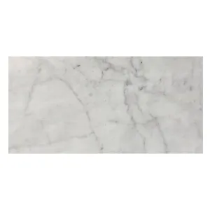 Carrara White Marble Tile 91 x 45.7cm
