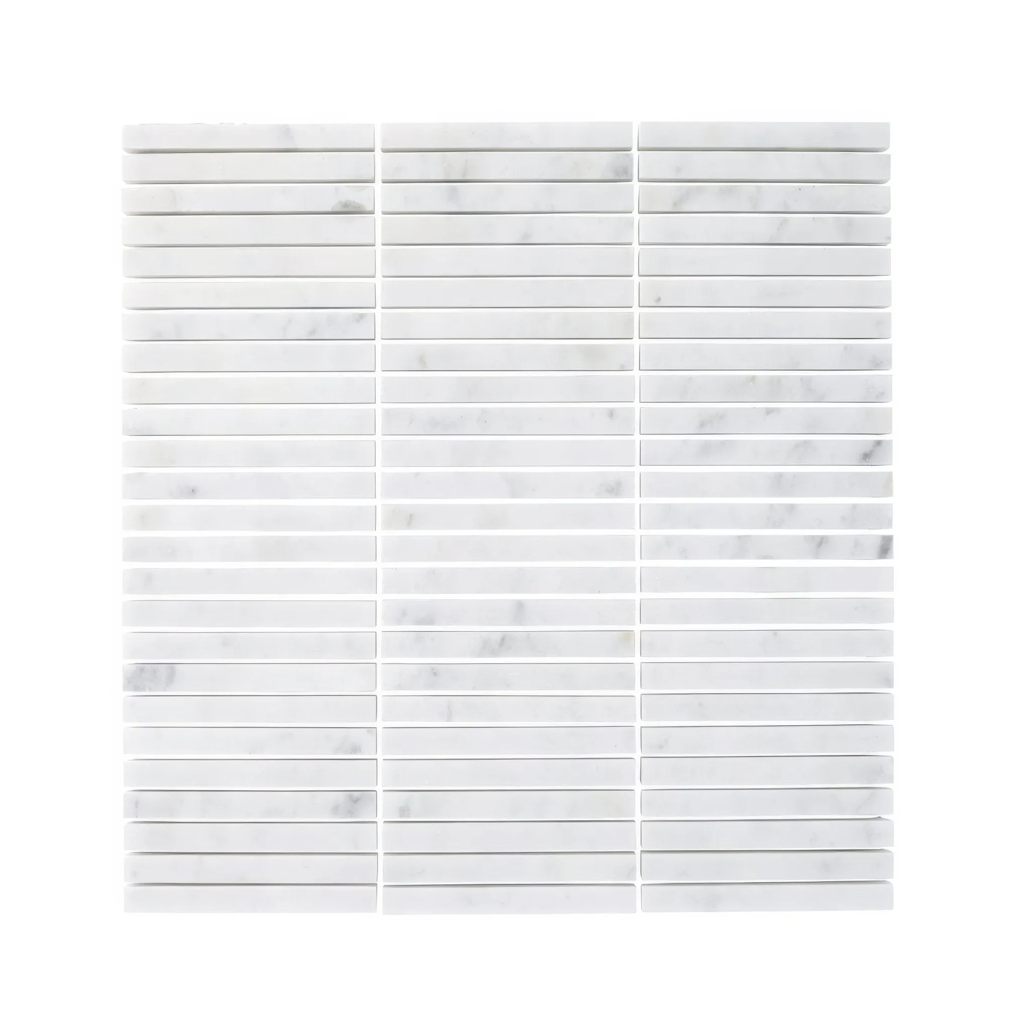 Carrara White Stacked Mosaic