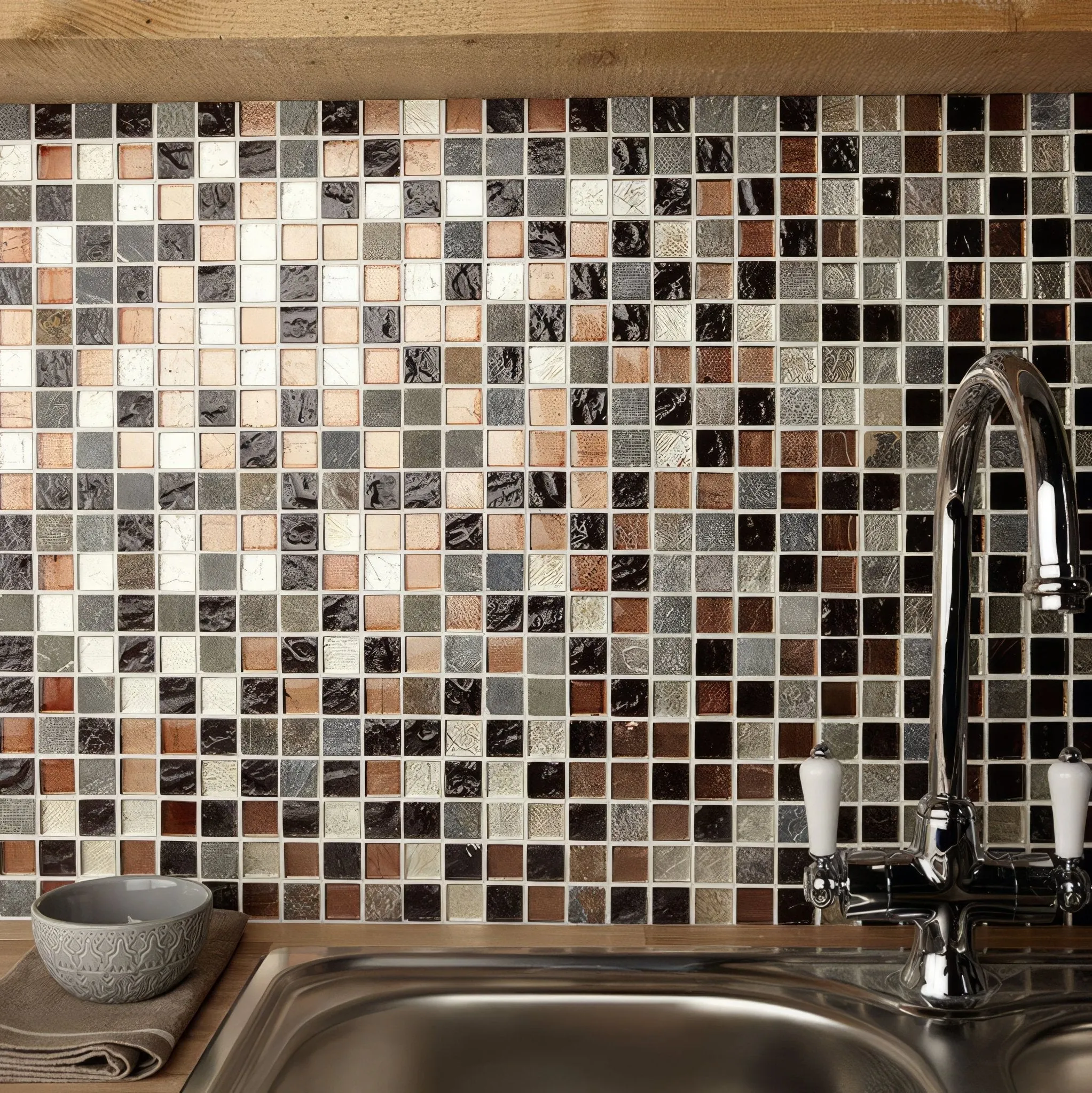 Cascade Glass & Stone Mix Mosaic