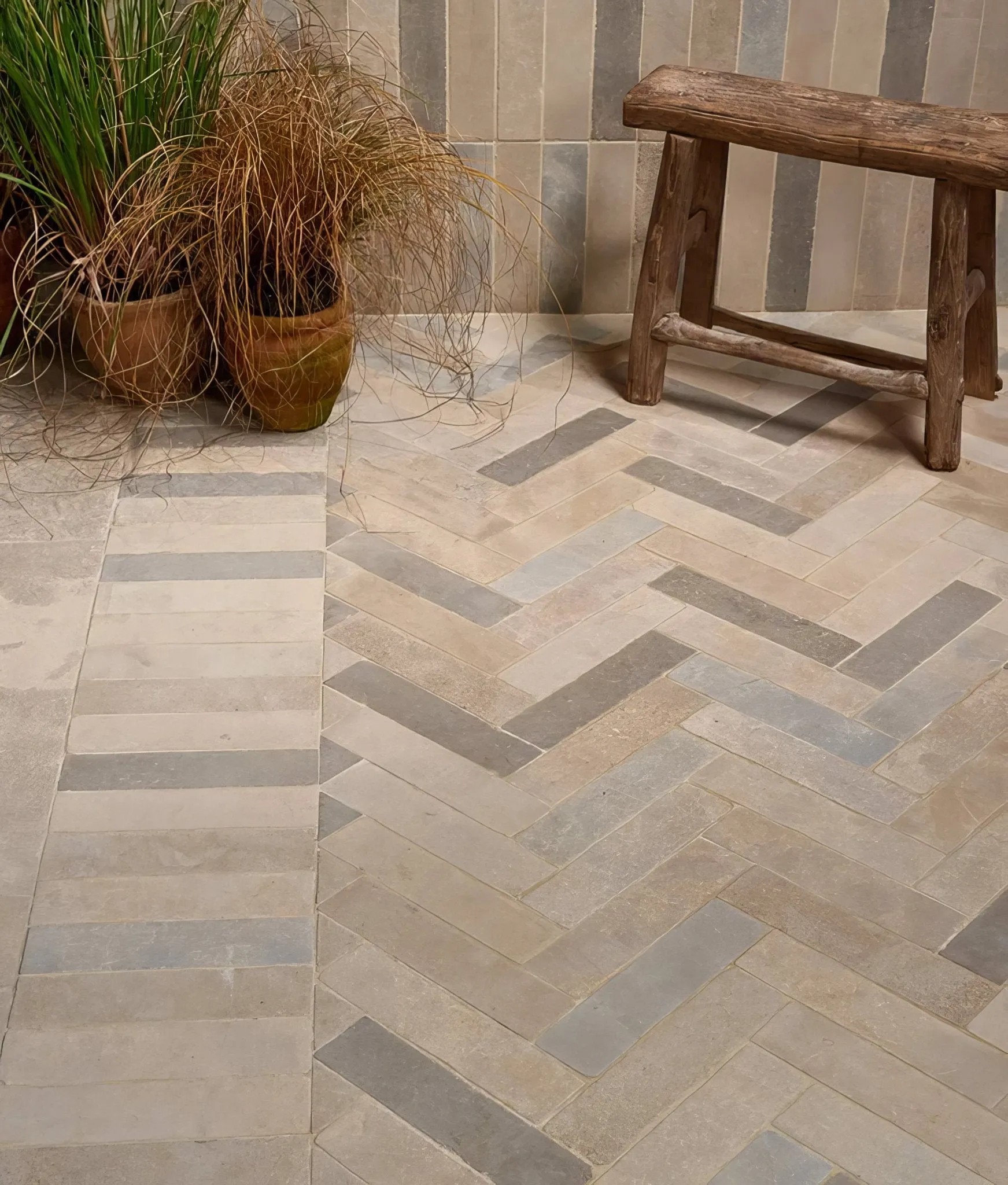 Castilan Limestone Parquet Tumbled