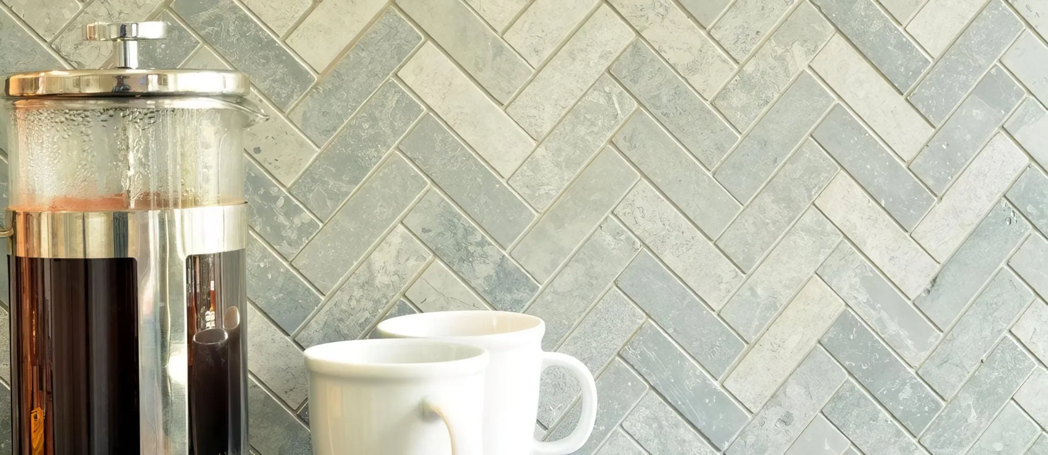 Cement Herringbone Mosaic