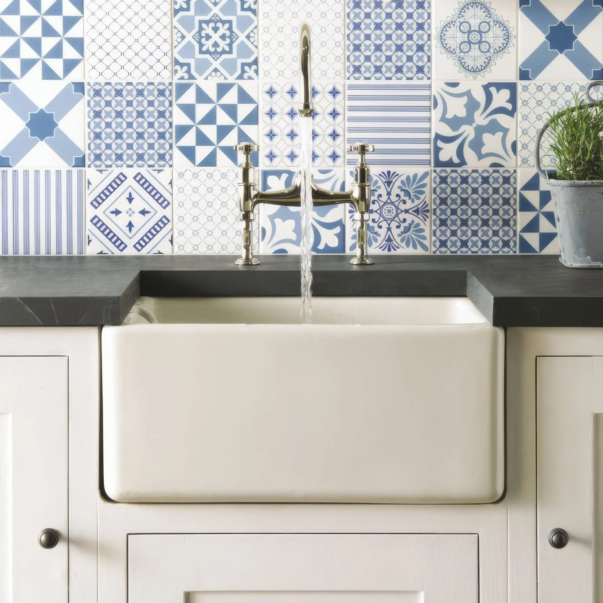 Chambray Blue on Brilliant White