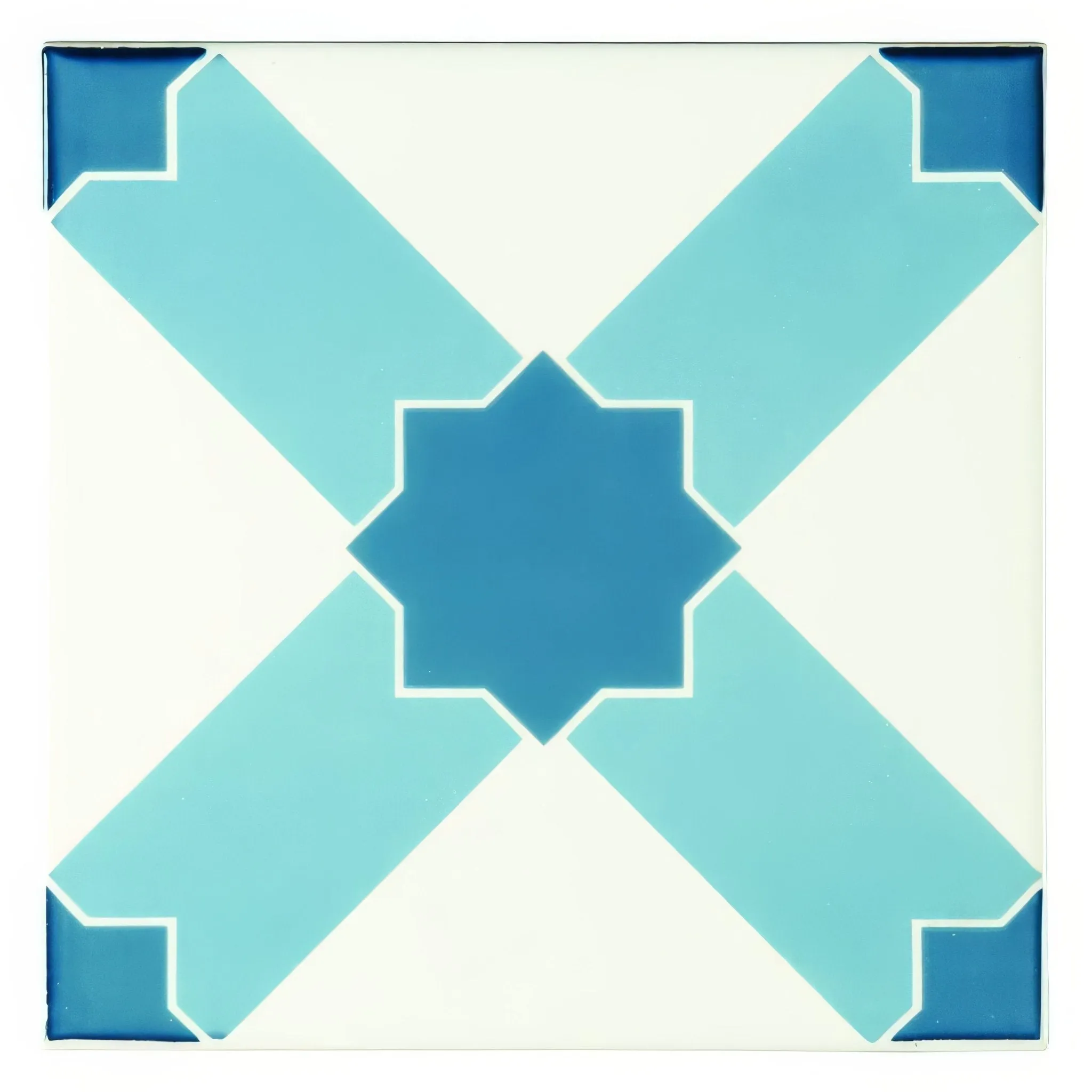 Chambray Blue on Brilliant White