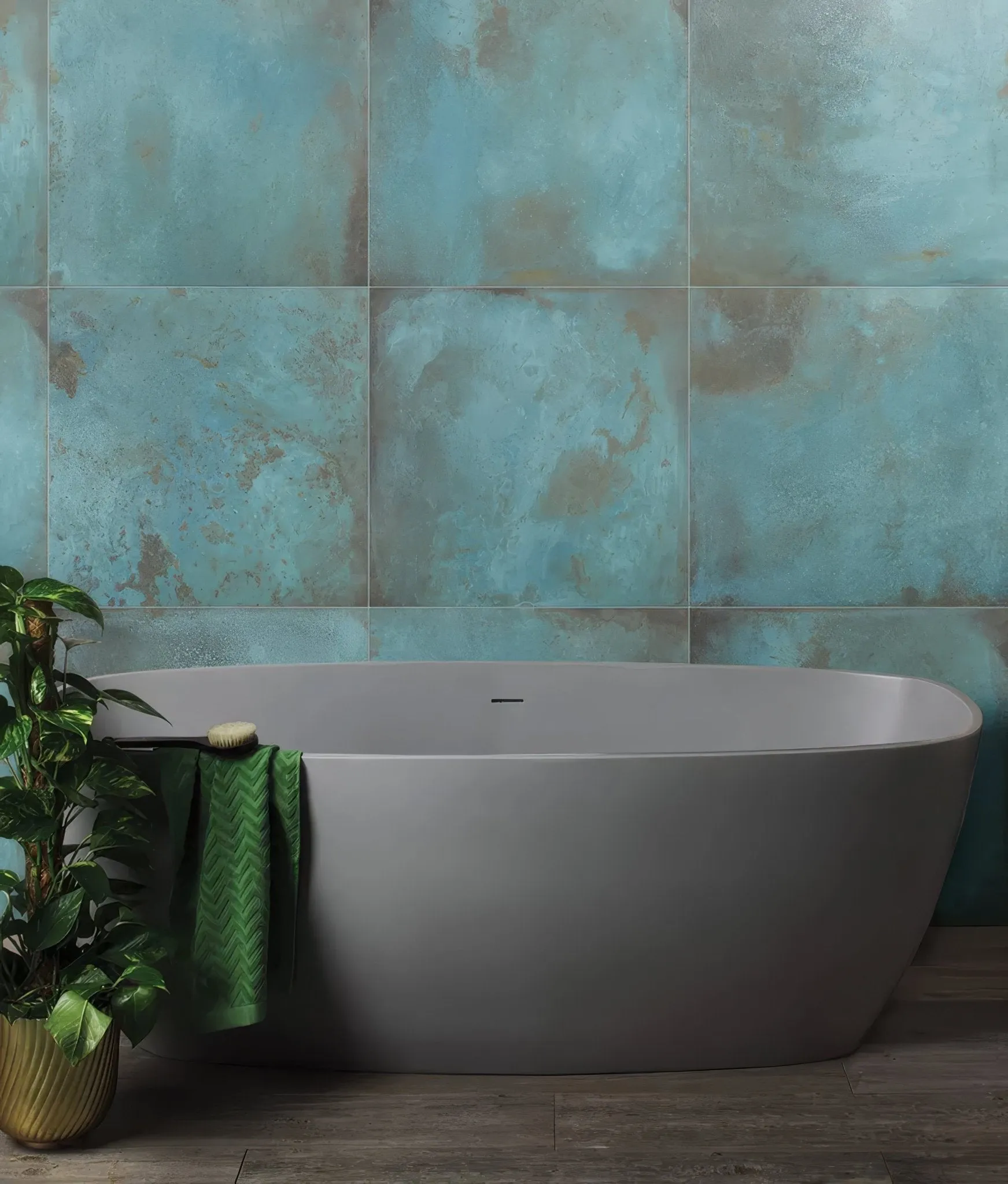 Chemistry Porcelain Verdigris 80 x 80cm